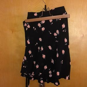 floral wrap skirt